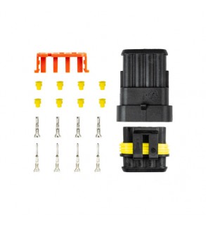 Set mufe conectori auto 4 pini mama-tata 12V 24V IP67 Cod: 03520