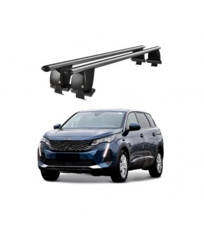 Bare transversale portbagaj auto aluminiu compatibile plafon neted Peugeot 5008 2021-> argintii sau negre Cod: CB200101 Kit-107