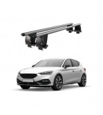 Bare transversale portbagaj auto aluminiu compatibile plafon neted Seat Leon Mk4 2020-> argintii sau negre Cod: CB200101 Kit-101