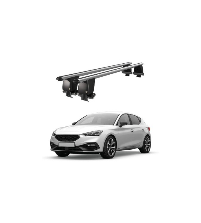 Bare transversale portbagaj auto aluminiu compatibile plafon neted Seat Leon Mk4 2020-> argintii sau negre Cod: CB200101 Kit-101
