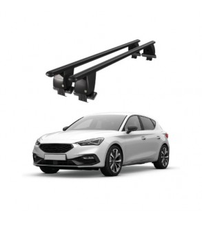 Bare transversale portbagaj auto aluminiu compatibile plafon neted Seat Leon Mk4 2020-> argintii sau negre Cod: CB200101 Kit-101