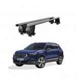 Bare transversale portbagaj auto aluminiu compatibile plafon neted Seat Tarraco 2018-> argintii sau negre Cod: CB200101 Kit-101