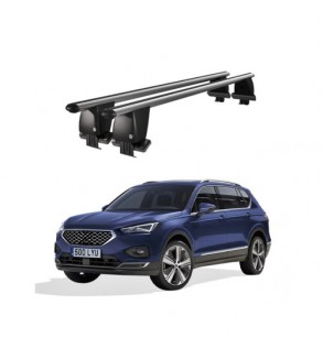 Bare transversale portbagaj auto aluminiu compatibile plafon neted Seat Tarraco 2018-> argintii sau negre Cod: CB200101 Kit-101