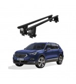 Bare transversale portbagaj auto aluminiu compatibile plafon neted Seat Tarraco 2018-> argintii sau negre Cod: CB200101 Kit-101