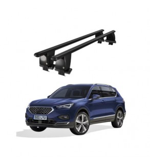 Bare transversale portbagaj auto aluminiu compatibile plafon neted Seat Tarraco 2018-> argintii sau negre Cod: CB200101 Kit-101
