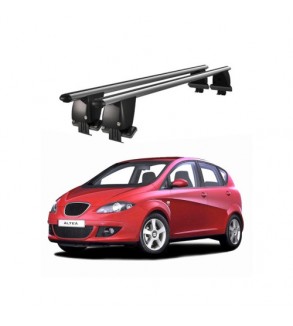 Bare transversale portbagaj auto aluminiu compatibile plafon neted Seat Altea 2004-2009 argintii sau negre Cod: CB200101 Kit-103