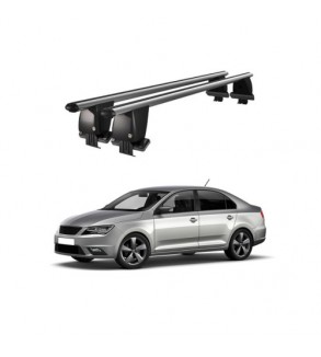 Bare transversale portbagaj auto aluminiu compatibile plafon neted Seat Toledo 2011-> argintii sau negre Cod: CB200101 Kit-109