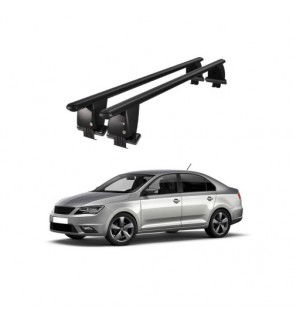 Bare transversale portbagaj auto aluminiu compatibile plafon neted Seat Toledo 2011-> argintii sau negre Cod: CB200101 Kit-109