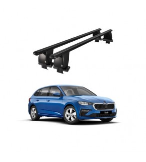 Bare transversale portbagaj auto aluminiu compatibile plafon neted Skoda Scala 2019-> argintii sau negre Cod: CB200101 Kit-105