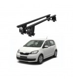 Bare transversale portbagaj auto aluminiu compatibile plafon neted Skoda Citigo 2012-> argintii sau negre Cod: CB200101 Kit-103