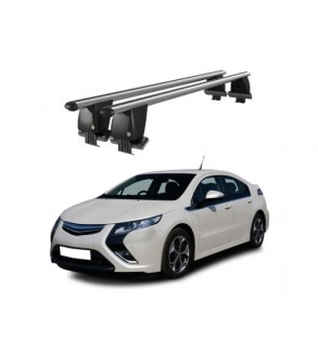 Bare transversale portbagaj auto aluminiu compatibile plafon neted Opel Ampera 2012-> argintii sau negre Cod: CB200101 Kit-103