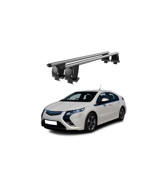 Bare transversale portbagaj auto aluminiu compatibile plafon neted Opel Ampera 2012-> argintii sau negre Cod: CB200101 Kit-103