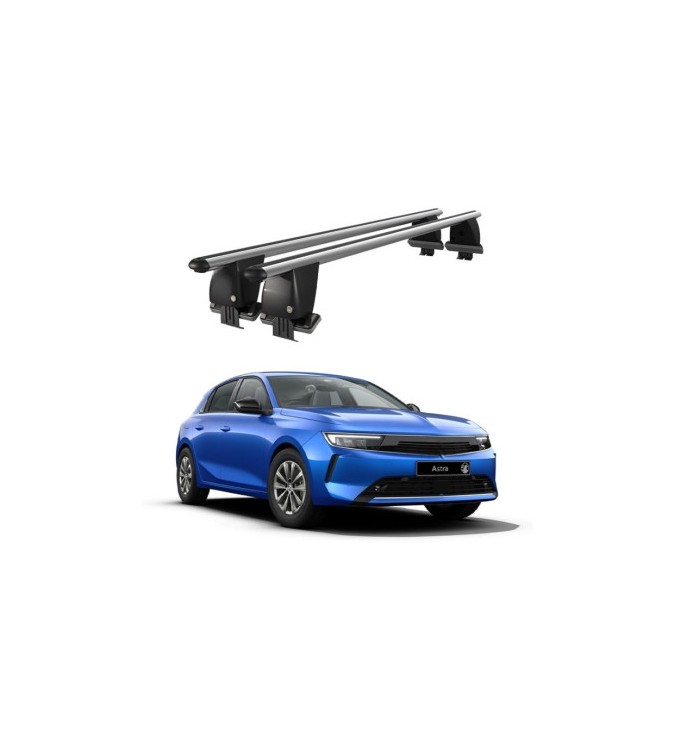 Bare transversale portbagaj auto aluminiu compatibile plafon neted Opel Astra L 2021-> argintii sau negre Cod: CB200101 Kit-105