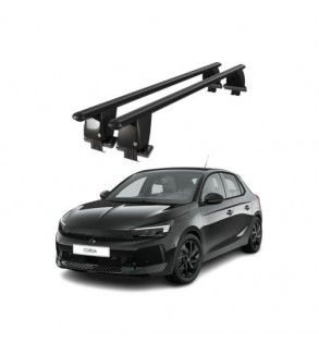 Bare transversale portbagaj auto aluminiu compatibile plafon neted Opel Corsa F 2019-> argintii sau negre Cod: CB200101 Kit-107