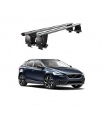 Bare transversale portbagaj auto aluminiu compatibile plafon neted Volvo V40 2016-> argintii sau negre Cod: CB200101 Kit-104