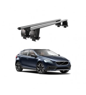 Bare transversale portbagaj auto aluminiu compatibile plafon neted Volvo V40 2016-> argintii sau negre Cod: CB200101 Kit-104