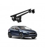 Bare transversale portbagaj auto aluminiu compatibile plafon neted Volvo V40 2016-> argintii sau negre Cod: CB200101 Kit-104