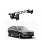 Bare transversale portbagaj auto aluminiu compatibile plafon neted Volvo V60 2010-2011 argintii sau negre Cod: CB200101 Kit-104