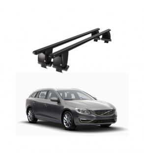 Bare transversale portbagaj auto aluminiu compatibile plafon neted Volvo V60 2010-2011 argintii sau negre Cod: CB200101 Kit-104