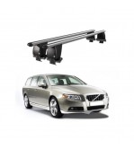 Bare transversale portbagaj auto aluminiu compatibile plafon neted Volvo V70 2007-2016 argintii sau negre Cod: CB200101 Kit-104