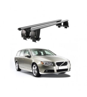 Bare transversale portbagaj auto aluminiu compatibile plafon neted Volvo V70 2007-2016 argintii sau negre Cod: CB200101 Kit-104