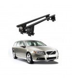 Bare transversale portbagaj auto aluminiu compatibile plafon neted Volvo V70 2007-2016 argintii sau negre Cod: CB200101 Kit-104