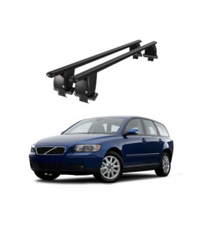 Bare transversale portbagaj auto aluminiu compatibile plafon neted Volvo V50 2008-2012 argintii sau negre Cod: CB200101 Kit-101