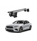 Bare transversale portbagaj auto aluminiu compatibile plafon neted Volvo S60 2018-> argintii sau negre Cod: CB200101 Kit-105