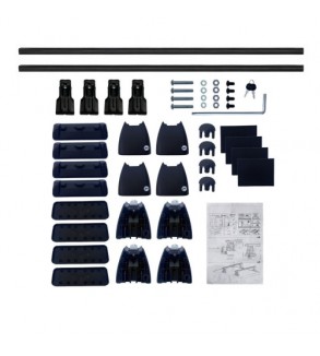 Bare transversale portbagaj auto aluminiu compatibile plafon neted Volvo S60 2018-> argintii sau negre Cod: CB200101 Kit-105