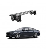 Bare transversale portbagaj auto aluminiu compatibile plafon neted Volvo S90 2016-> argintii sau negre Cod: CB200101 Kit-105