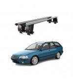 Bare transversale portbagaj auto aluminiu compatibile plafon neted Volvo V40 1995-2012 argintii sau negre Cod: CB200101 Kit-108