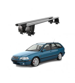 Bare transversale portbagaj auto aluminiu compatibile plafon neted Volvo V40 1995-2012 argintii sau negre Cod: CB200101 Kit-108