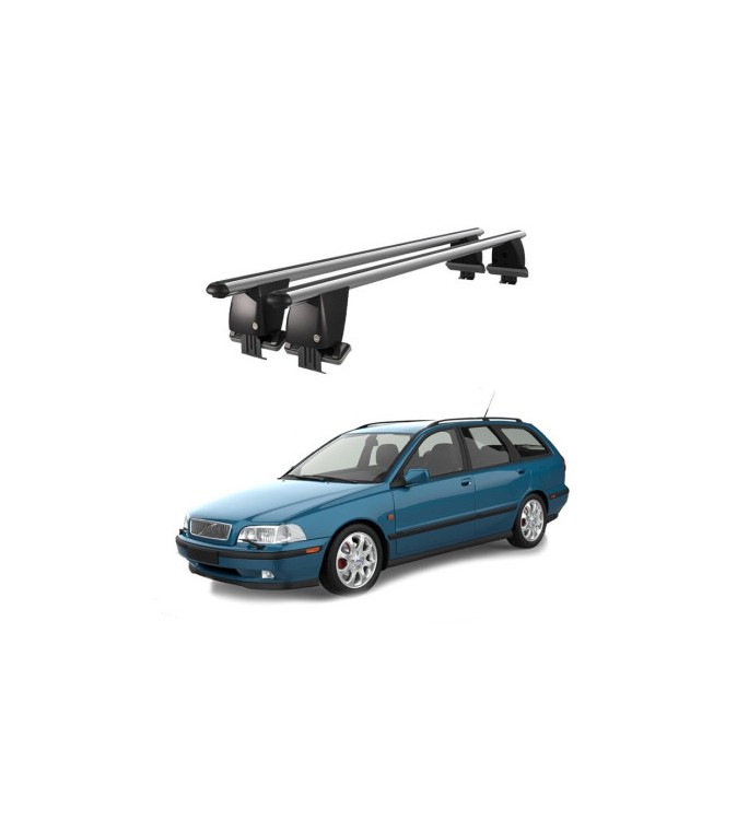 Bare transversale portbagaj auto aluminiu compatibile plafon neted Volvo V40 1995-2012 argintii sau negre Cod: CB200101 Kit-108