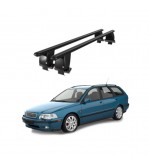 Bare transversale portbagaj auto aluminiu compatibile plafon neted Volvo V40 1995-2012 argintii sau negre Cod: CB200101 Kit-108