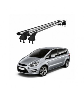 Set bare transversale aluminiu compatibile Ford S-Max I 2006-2015 pentru plafon cu puncte fixe Cod: CB120101 Kit-202