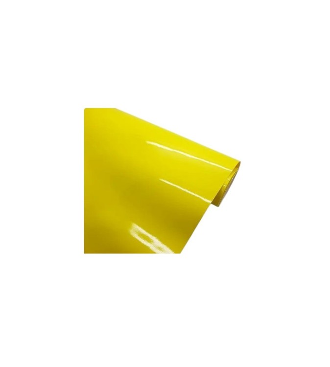 Folie auto PET Premium galben lucios pentru colantare caroserie cu tehnologie anti-bule 16m x 1.52m Cod: SP070X