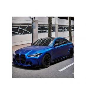 Folie auto PET Premium albastru satinat crom mat pentru colantare caroserie cu tehnologie anti-bule 16m x 1.52m Cod: SP318D