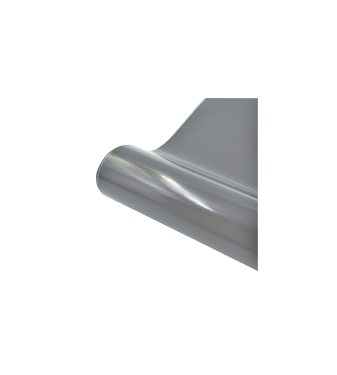 Folie auto PET Premium gri lucios pentru colantare caroserie cu tehnologie anti-bule 16m x 1.52m Cod: SP027X