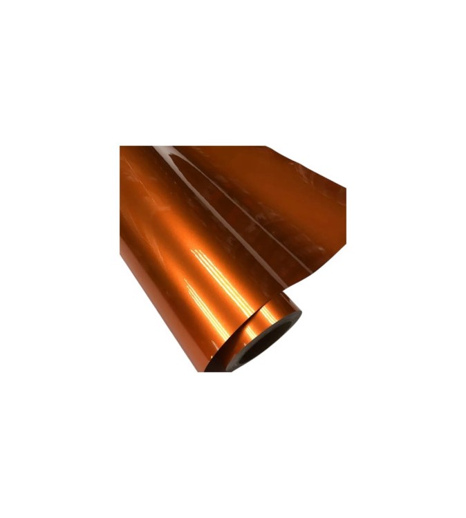 Folie auto PET Premium portocaliu liquid metal pentru colantare caroserie cu tehnologie anti-bule 18m x 1.52m Cod: SP1087V