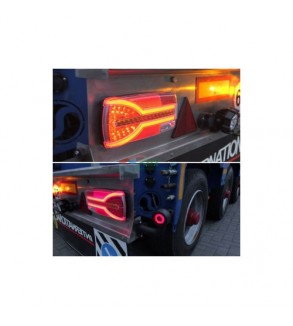 Lampa stop 305x132  7 functii, ceata, mers inapoi, semnalizare dinamica, mufa 7 pini, stanga , Cod: LZD 2304