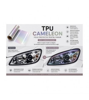 Folie protectie faruri si stopuri transparenta Cameleon 10m x 60cm Cod: RLS-78