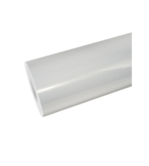 Folie auto PET Premium alb metalizat pentru colantare caroserie cu tehnologie anti-bule 1m x 1.52m Cod: SP802M