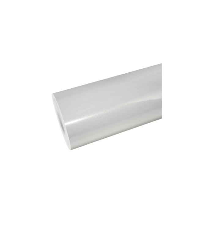Folie auto PET Premium alb metalizat pentru colantare caroserie cu tehnologie anti-bule 1m x 1.52m Cod: SP802M