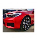 Folie auto PET Premium rosu satinat crom mat pentru colantare caroserie cu tehnologie anti-bule 16m x 1.52m Cod: SP308D