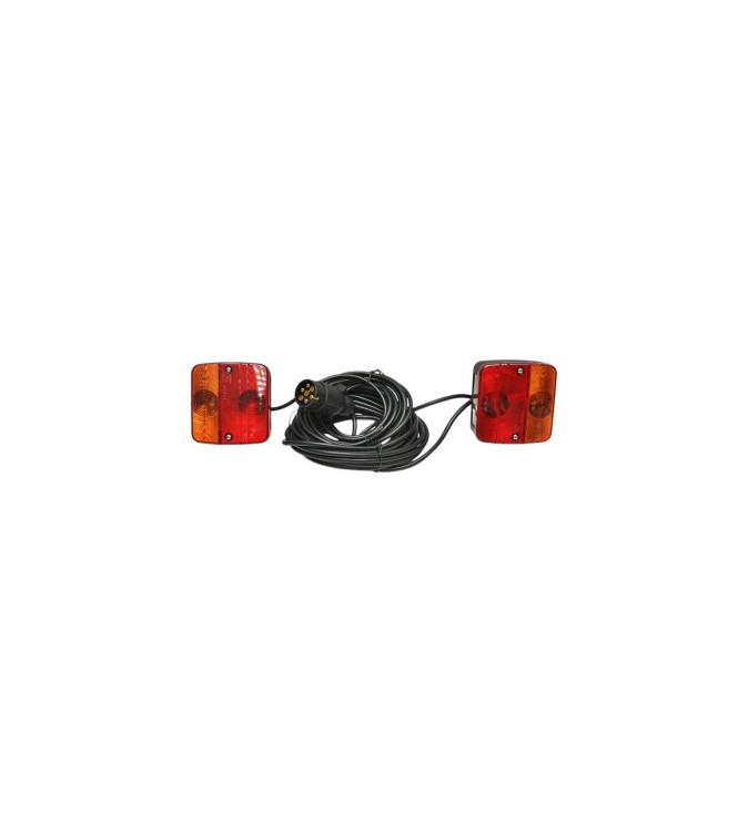 Lampi magnetice pentru remorca 12V cu fisa 7 pini si cablu alimentare 7.5m Cod: BK69080