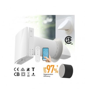 Ventilator inteligent WiFi cu recuperare de caldura si senzor CO2 220V Cod: AV-TTW5-W CO2