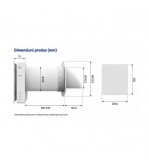 Ventilator inteligent WiFi cu recuperare de caldura si senzor CO2 220V Cod: AV-TTW5-W CO2