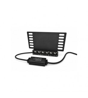 Suport numar auto cu proiector LED tip lupa 130W 20000 lumeni telecomanda alb-galben 12-24V Cod: LX-GL11