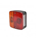 Lampa stop remorca patrata cu iluminare numar 12V-24V stanga - dreapta omologata E11 Cod: TR004