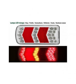 Lampa LED remorca 12V-24V GLO-TRAC stop, semnalizare, pozitie, numar, ceata sau mers inapoi Cod: TRS006